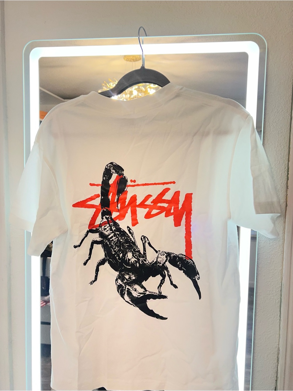 Stussy White Short-Sleeve Scorpion Graphic Tee